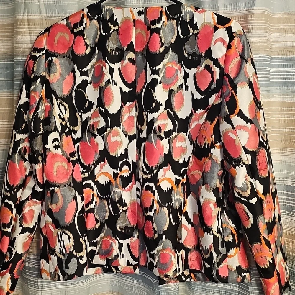 Kasper Women’s Petite Multicolor Abstract Blazer - Picture 4 of 7
